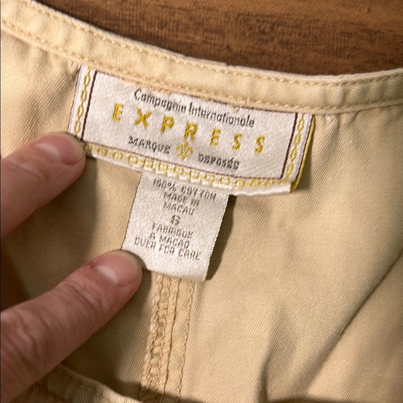 Vintage tan women’s dress jumper. Campagnie Internationale Express brand size sm - Picture 2 of 6